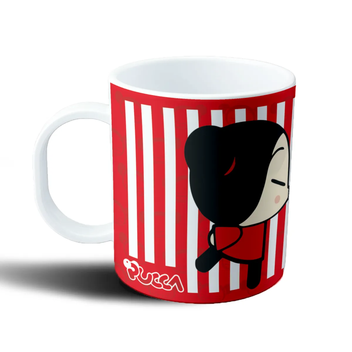 Taza de Plástico Pucca Beso Rojo y Blanco - vista 2