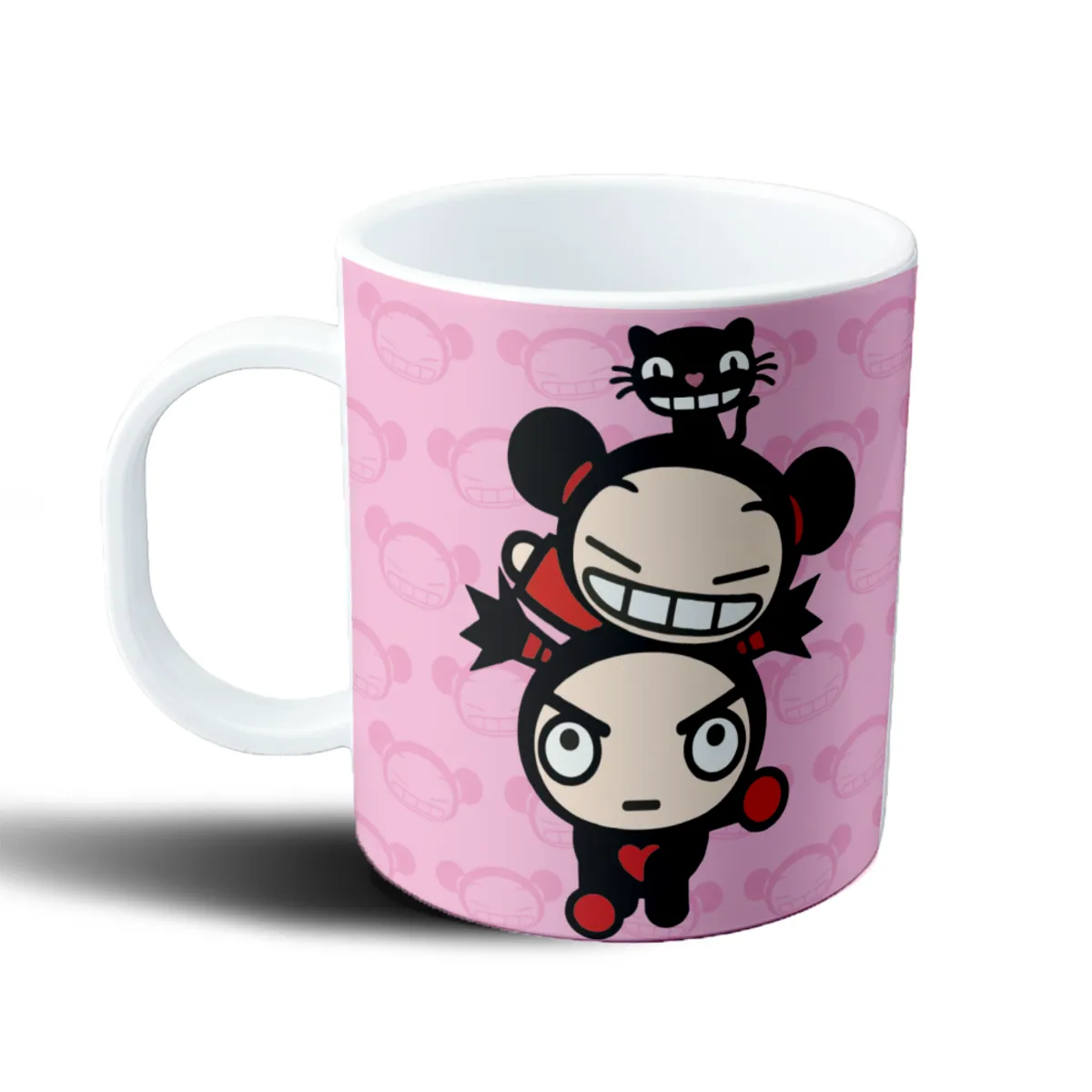 Taza de Plástico Pucca Personajes Apilados con Gato - vista 2