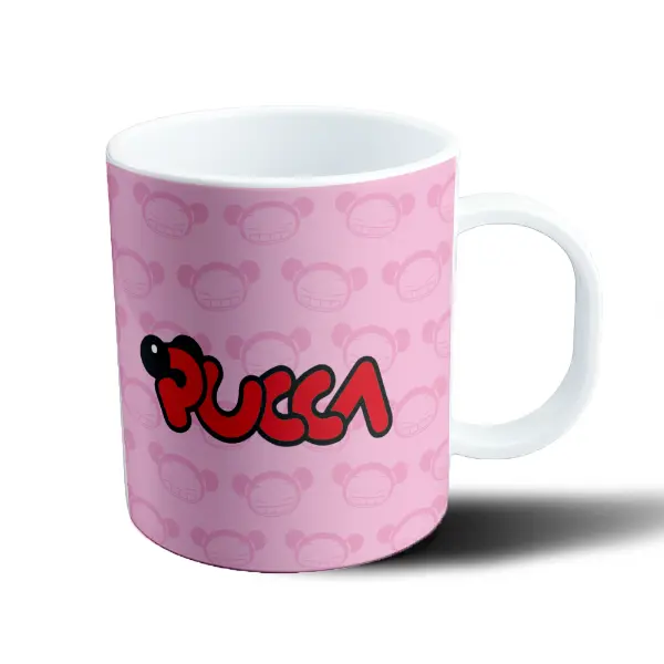 Taza de Plástico Pucca Personajes Apilados con Gato
