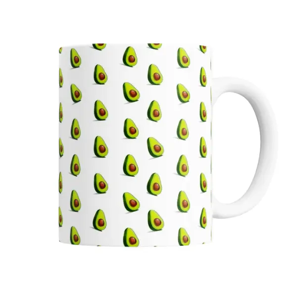 Taza de Cerámica Paltas Estampado Patrón