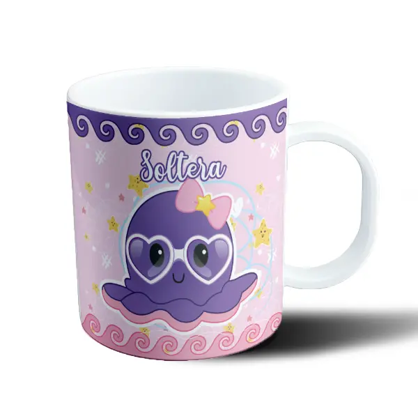 Taza de Plástico Pulpito Casada con Lazo y Lentes