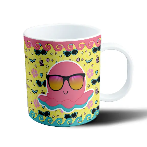 Taza de Plástico Pulpito Cool con Lentes de Sol