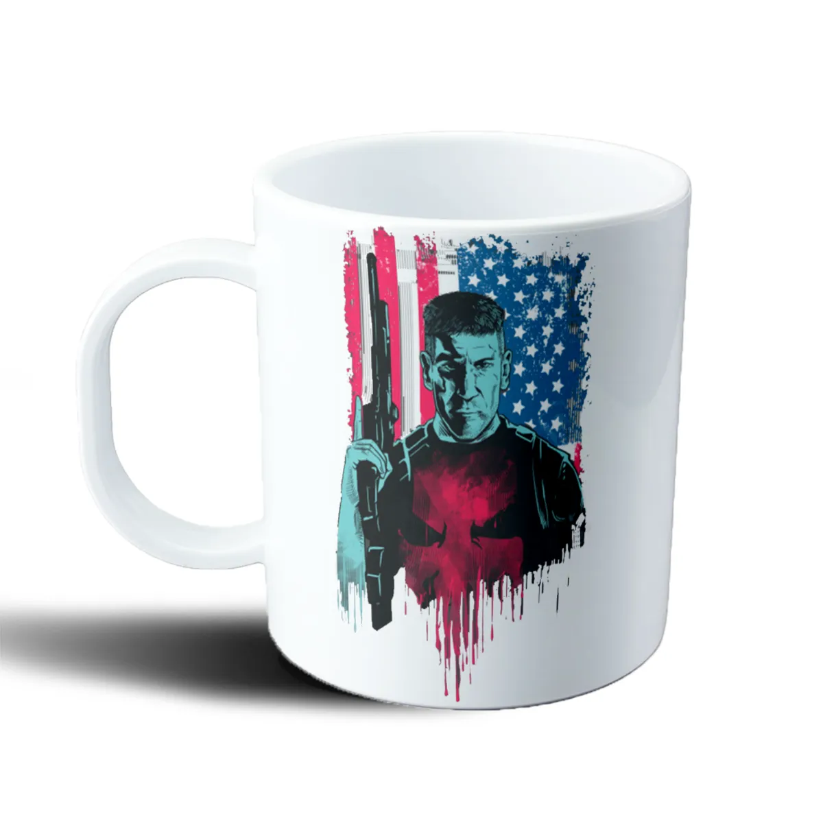 Taza de Plástico Punisher Frank Castle Bandera Americana - vista 2
