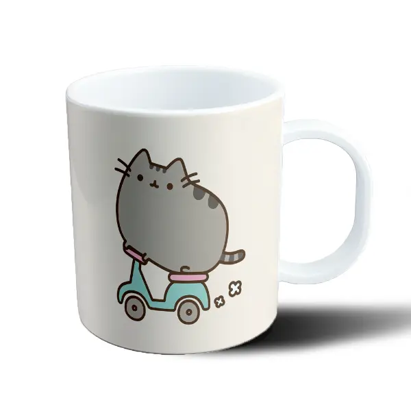Taza de Plástico Pusheen Cat en Scooter