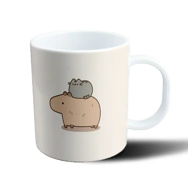 Taza de Plástico Pusheen Cat sobre Capibara