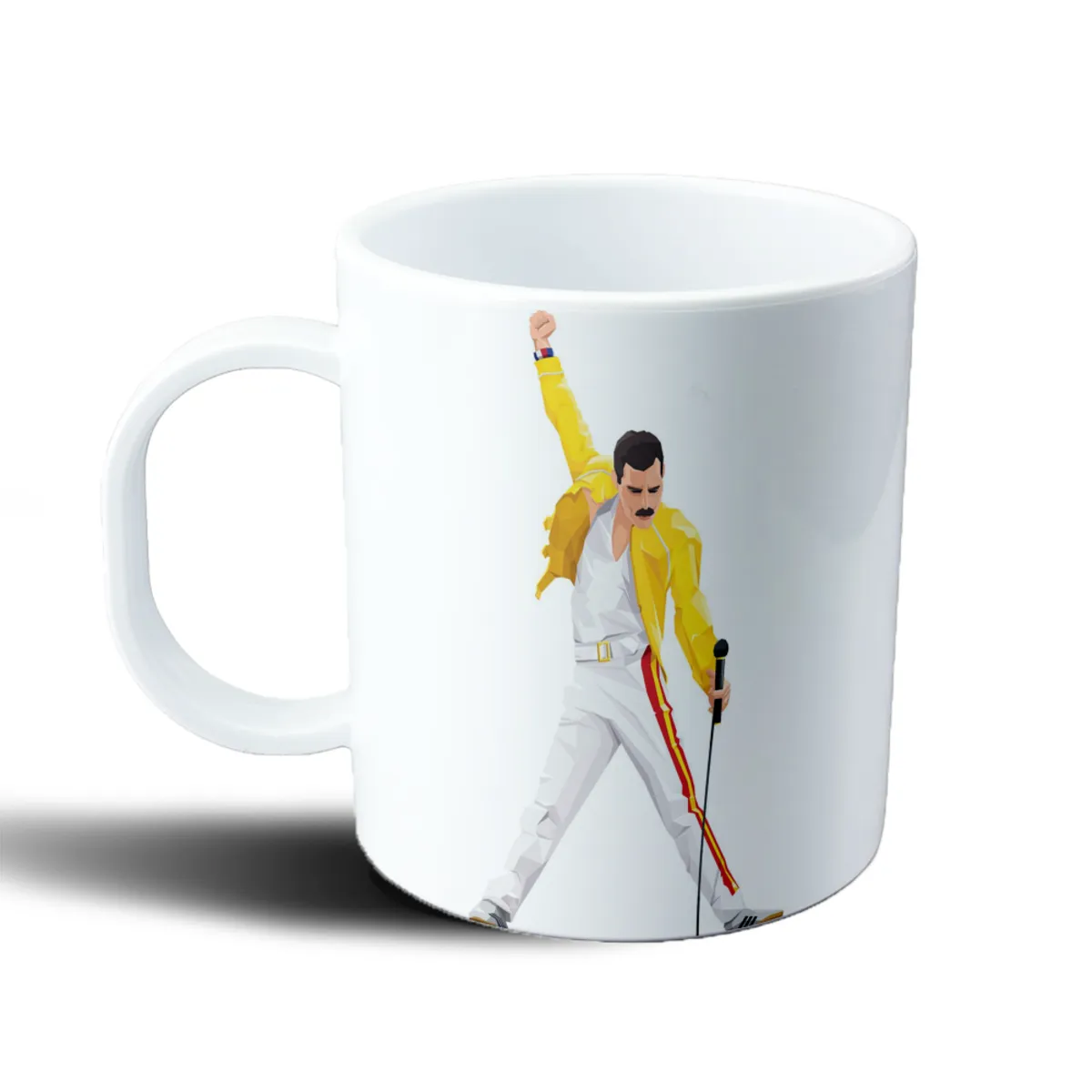 Taza de Plástico Queen Freddie Mercury Estilo Poligonal - vista 2