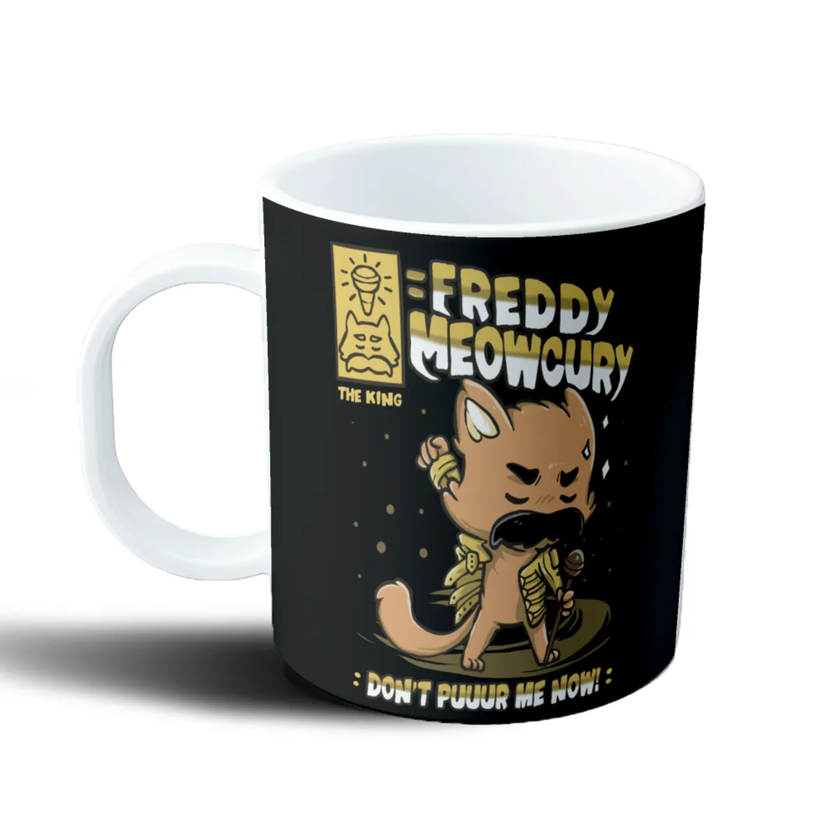 Taza de Plástico Queen Freddy Meowcury The King - vista 2