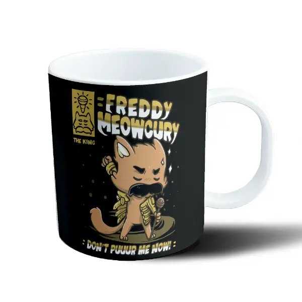 Taza de Plástico Queen Freddy Meowcury The King