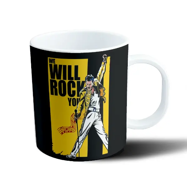 Taza de Plástico Queen Freddie Mercury We Will Rock You