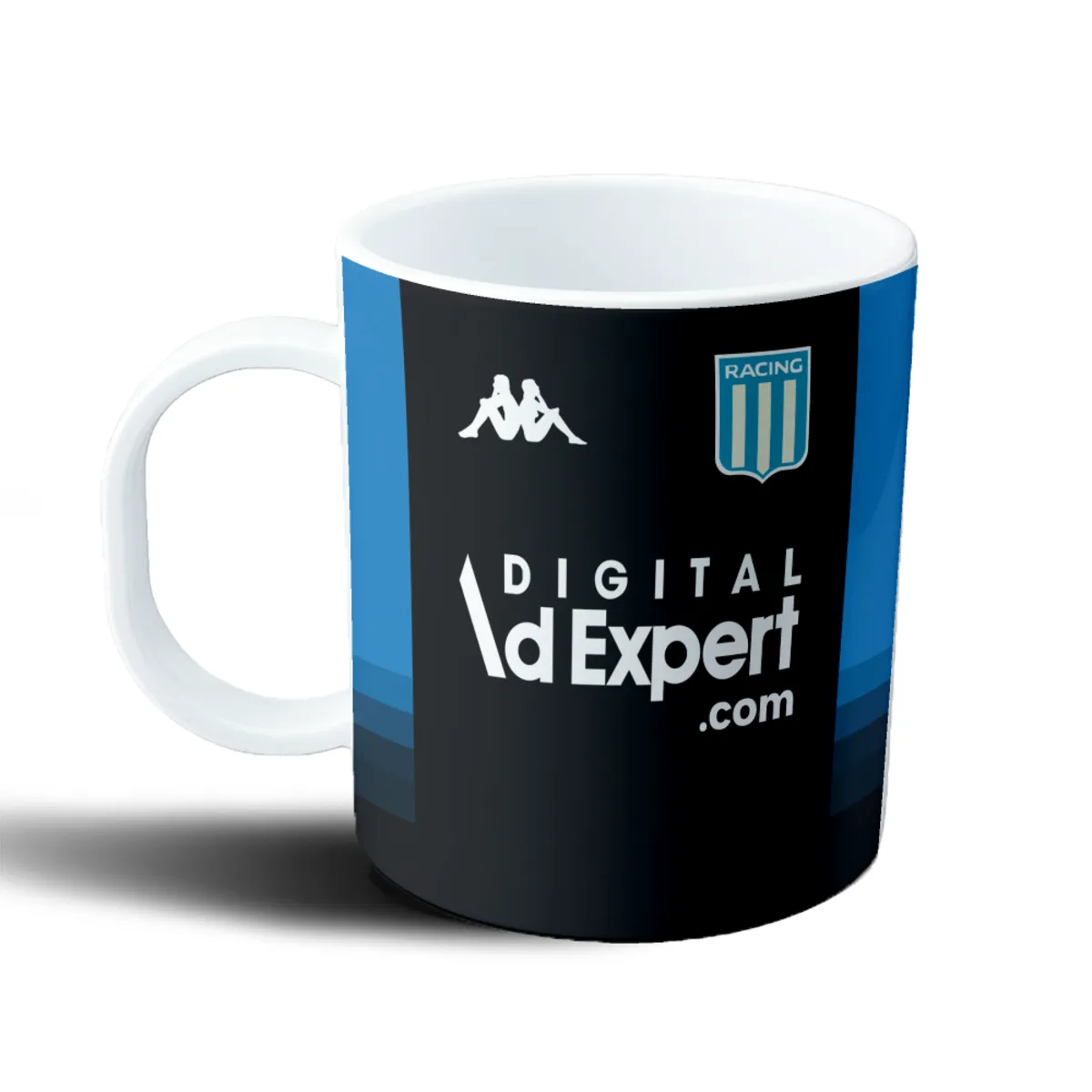 Taza de Plástico Racing Club Camiseta Negra Kappa - vista 2
