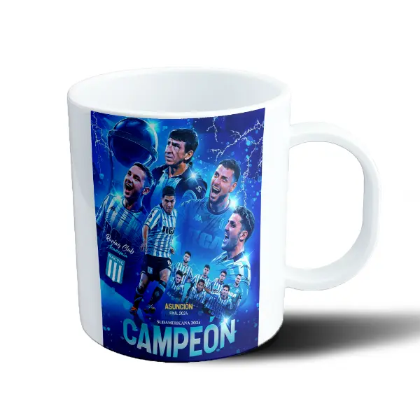 Taza de Plástico Racing Club Campeón Sudamericana 2024 Asunción