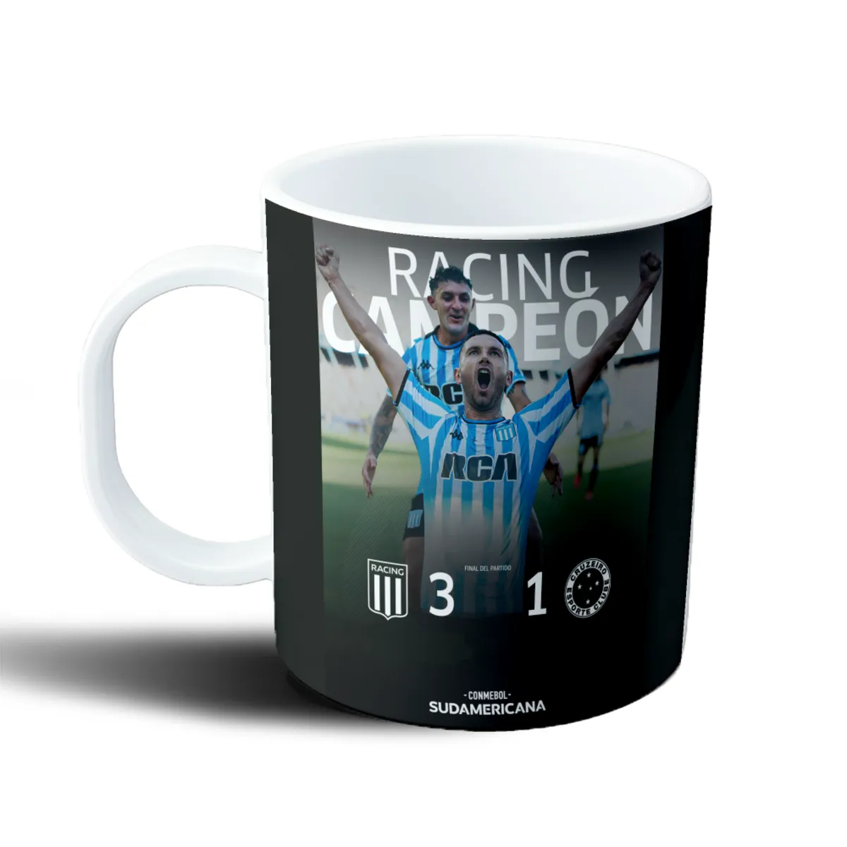 Taza de Plástico Racing Campeón Sudamericana 3 a 1 Cruzeiro - vista 2