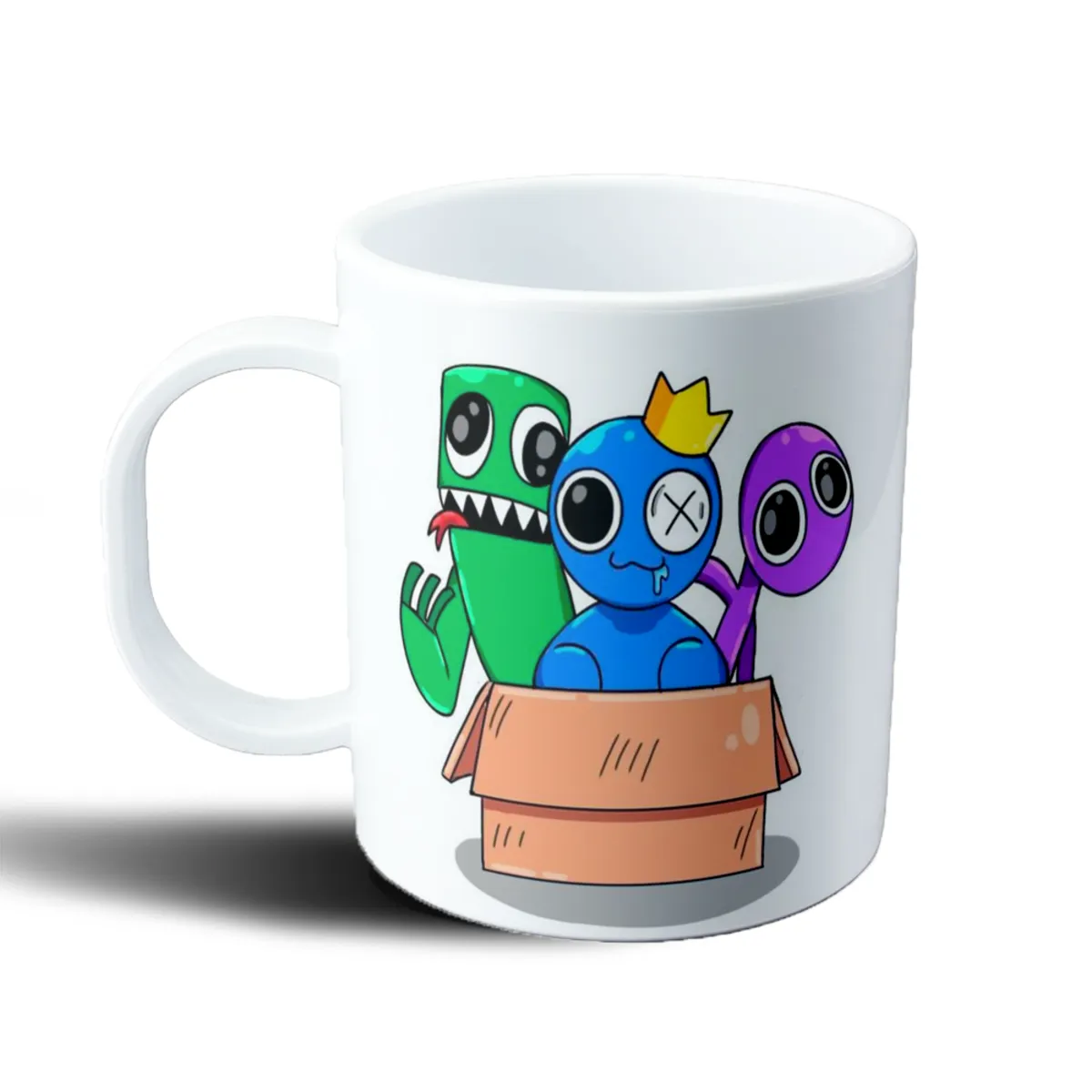 Taza de Plástico Rainbow Friends Azul Verde y Morado en Caja - vista 2