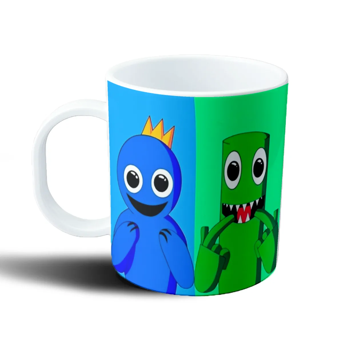 Taza de Plástico Rainbow Friends Azul y Verde - vista 2