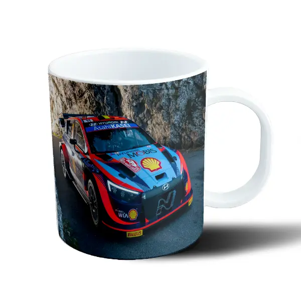 Taza de Plástico Rally Hyundai WRC Auto de Carrera en Ruta