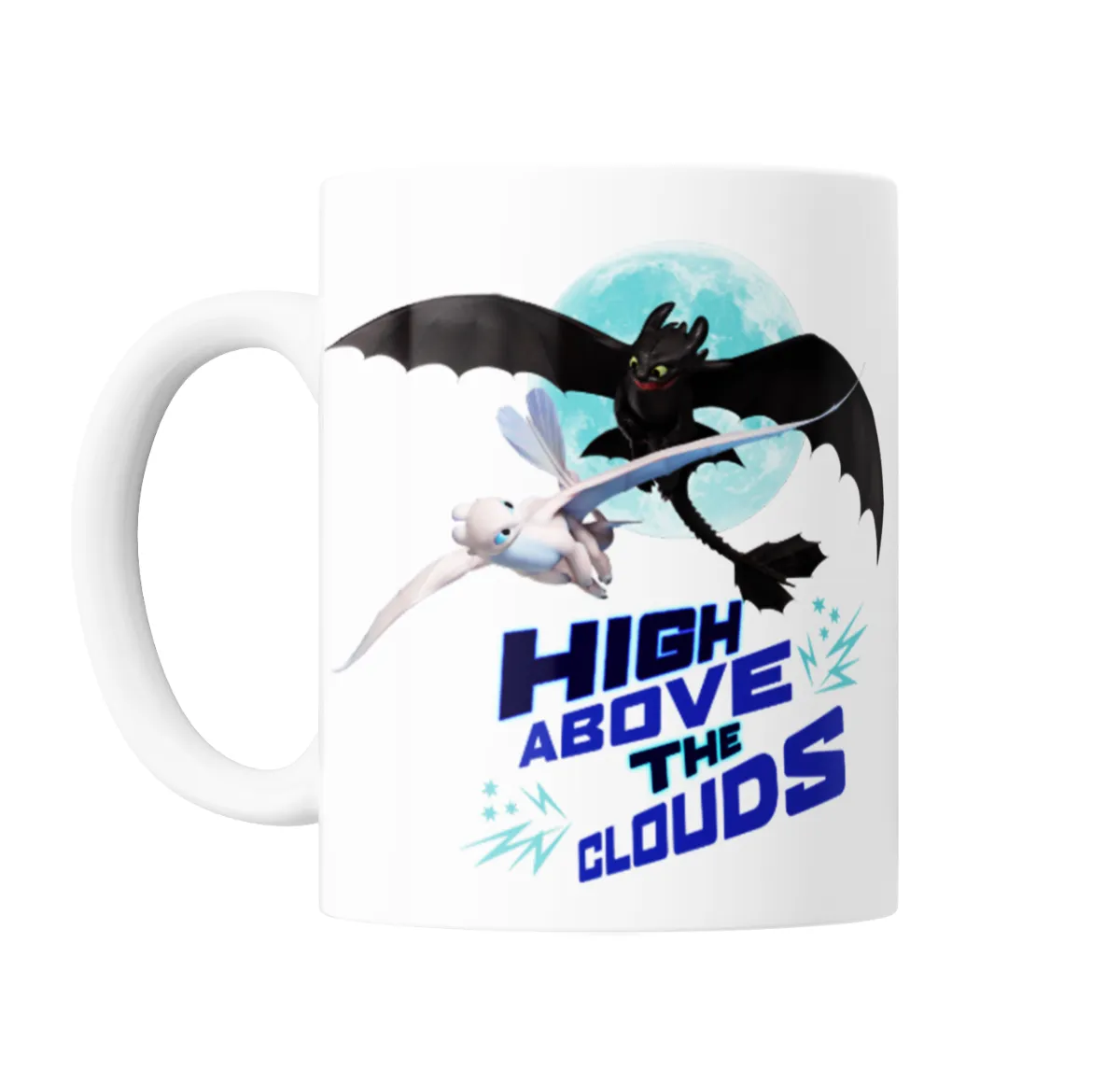 Taza de Cerámica Como Entrenar a tu Dragón Chimuelo y Luz Nocturna High Above the Clouds - vista 2