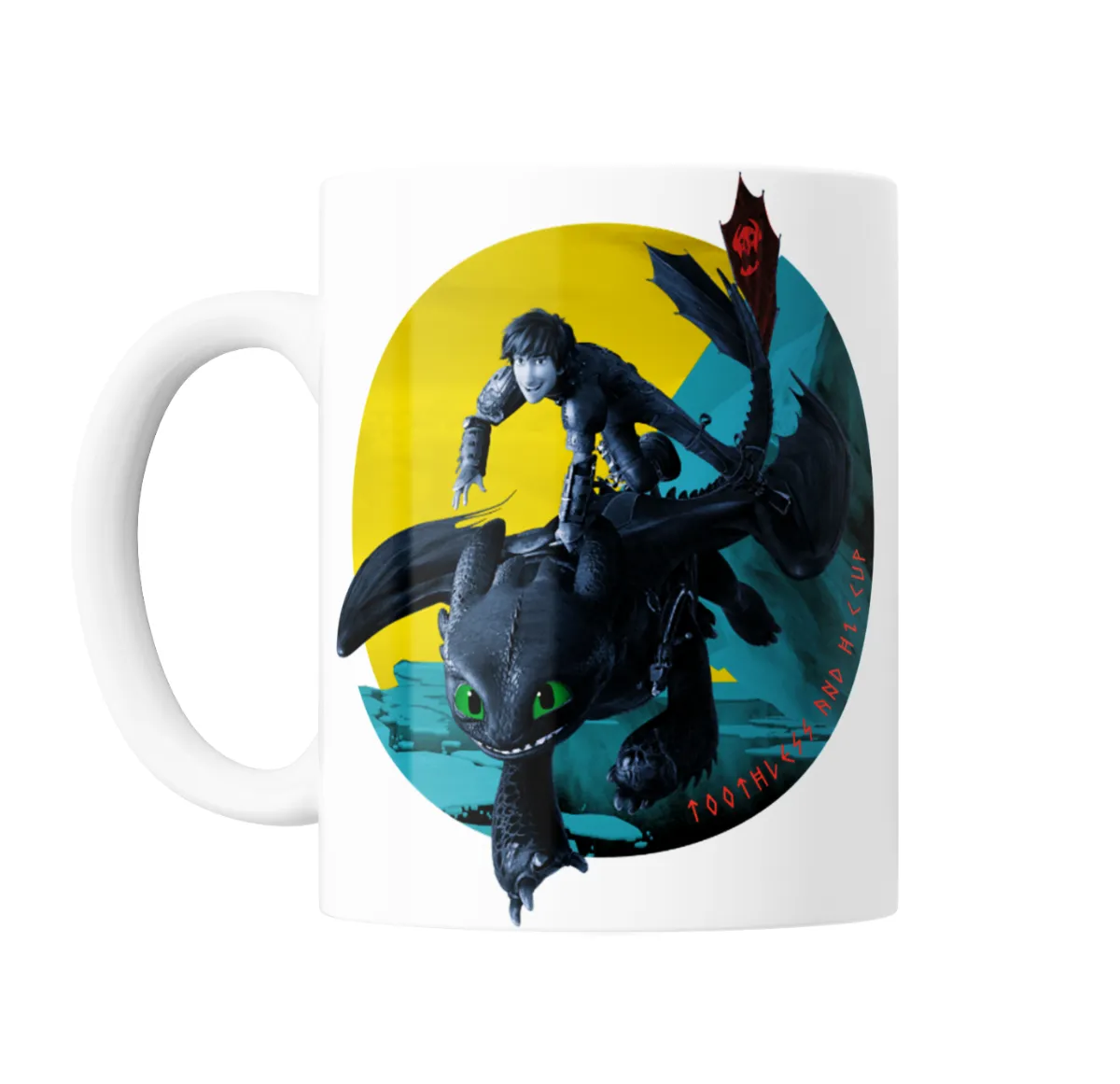 Taza de Cerámica Como entrenar a tu Dragón Hiccup y Chimuelo - vista 2