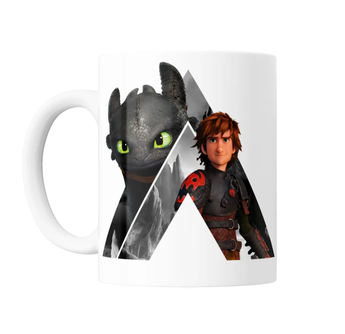 Taza de Cerámica Como entrenar a tu Dragón Chimuelo e Hipo - vista 2