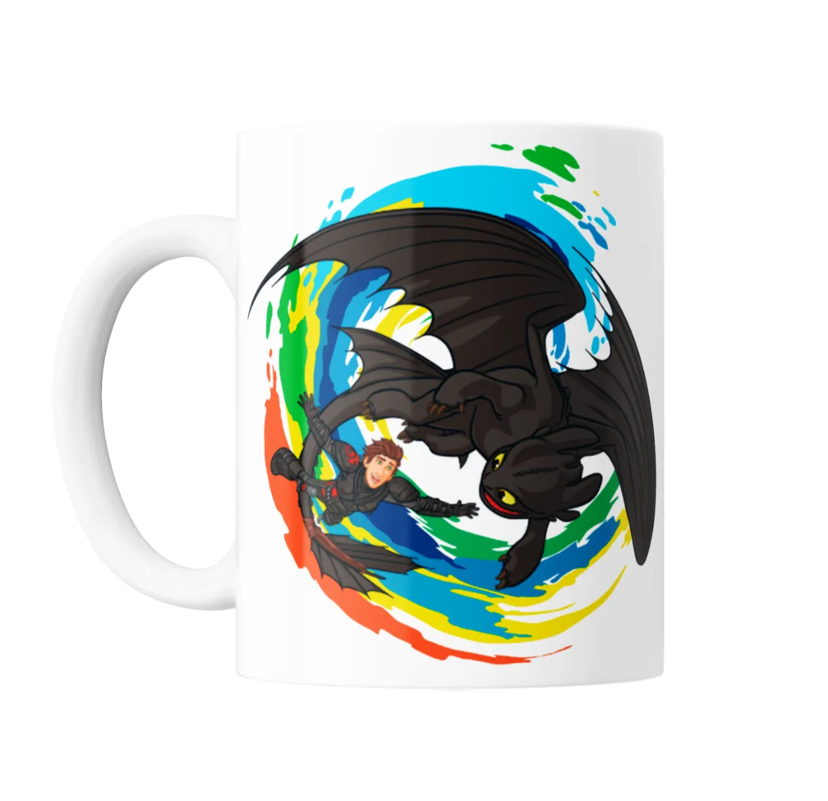 Taza de Cerámica Como entrenar a tu Dragon Chimuelo y Hipo - vista 2