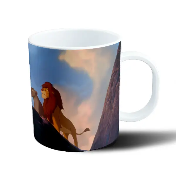 Taza de Plástico El Rey León Rafiki con Simba y Nala