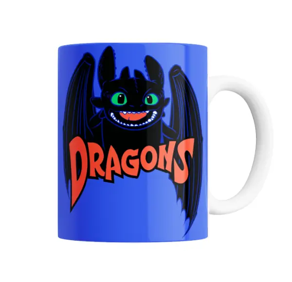 Taza de Cerámica Como entrenar a tu Dragon Chimuelo Sonriendo