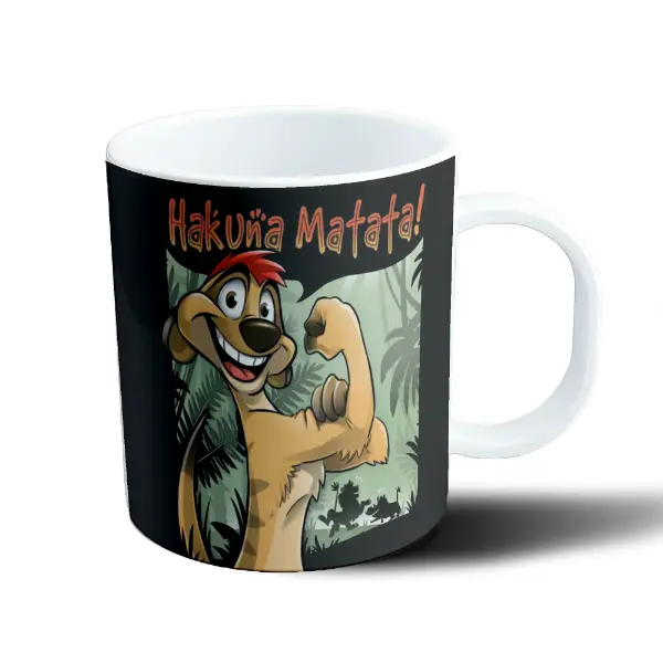 Taza de Plástico El Rey León Timón Hakuna Matata