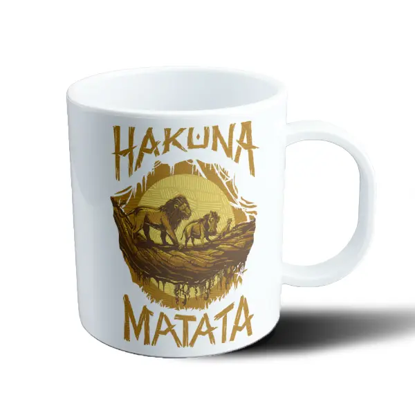 Taza de Plástico El Rey León Hakuna Matata Simba Mufasa Timón y Pumba