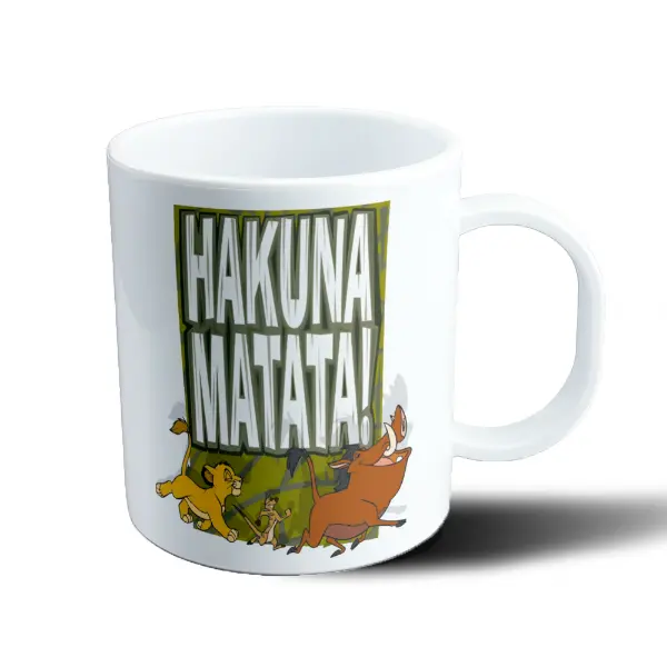 Taza de Plástico El Rey León Hakuna Matata Simba Timón y Pumba