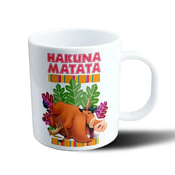 Taza de Plástico El Rey León Pumba y Timón Hakuna Matata