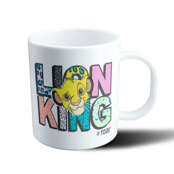 Taza de Plástico El Rey León Simba Lion King Estampado Colorido