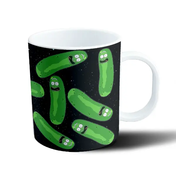 Taza de Plástico Rick and Morty Pickle Rick Estampado Espacial