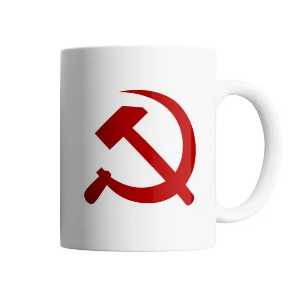 Taza de Cerámica Comunismo Hoz y Martillo Rojo