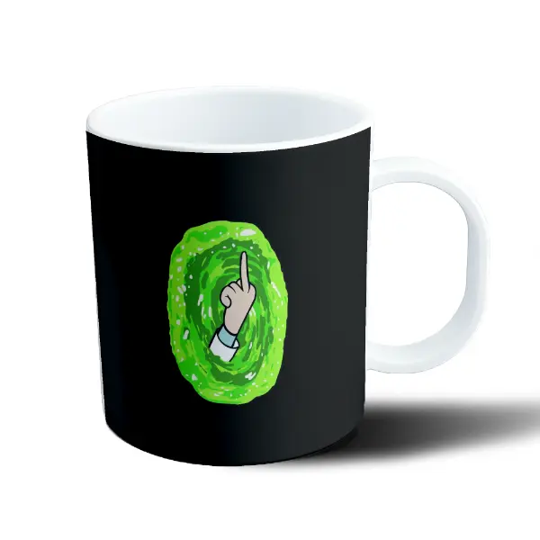 Taza de Plástico Rick and Morty Rick Asomado al Portal
