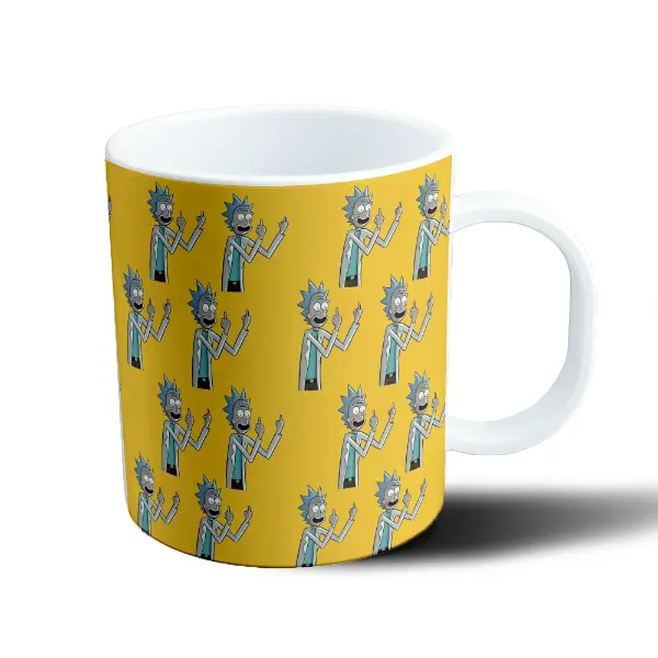 Taza de Plástico Rick and Morty Rick Dedo del Medio Patrón