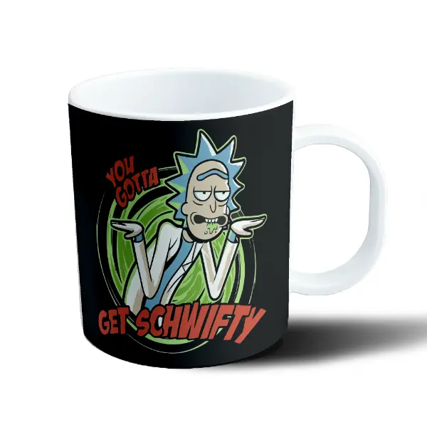 Taza de Plástico Rick and Morty Rick You Gotta Get Schwifty