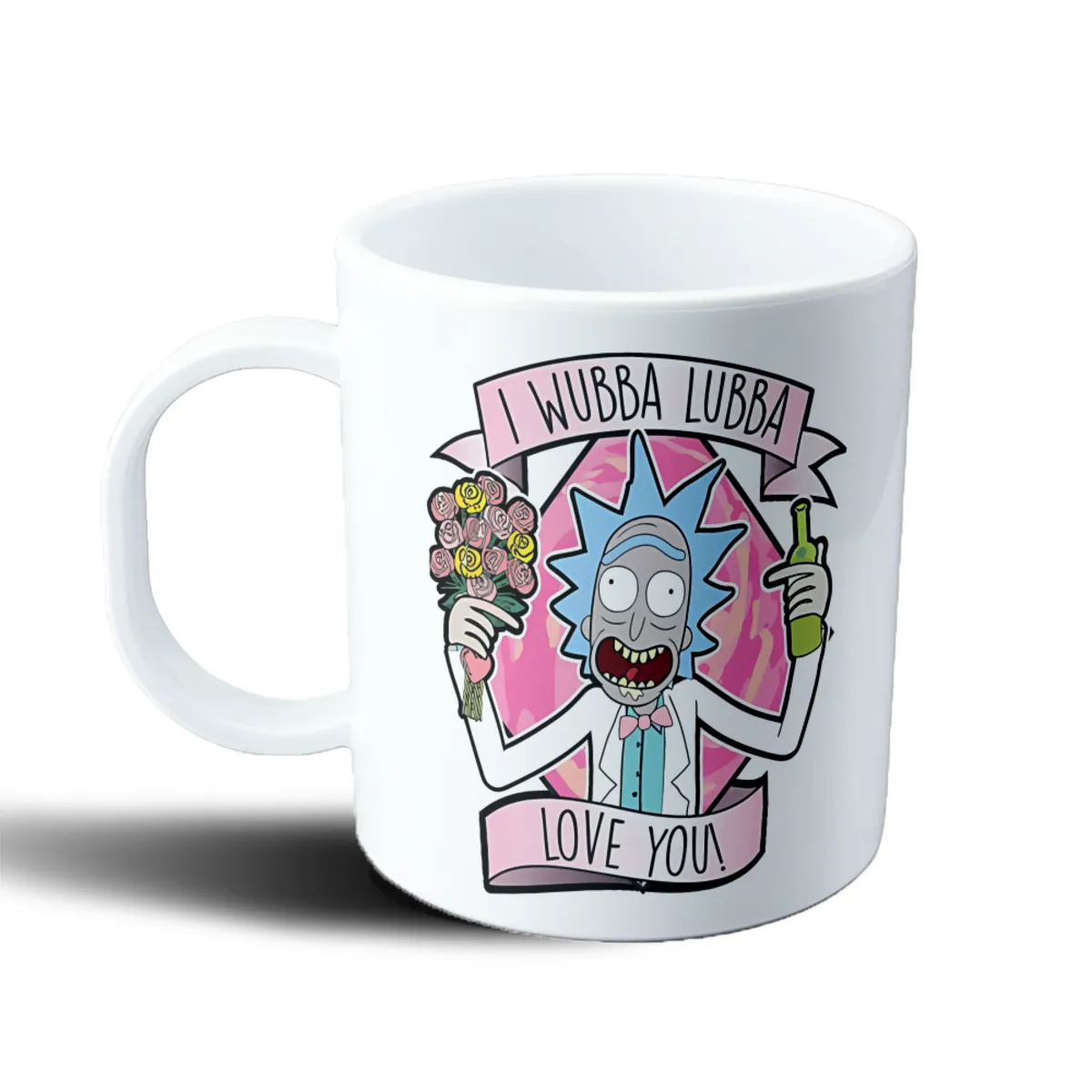 Taza de Plástico Rick and Morty Rick I Wubba Lubba Love You - vista 2