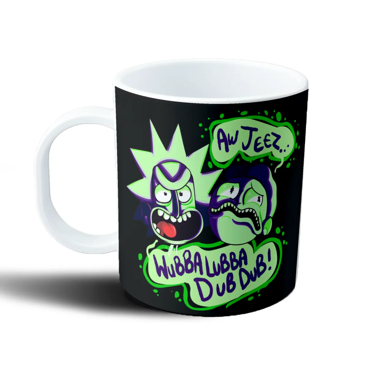Taza de Plástico Rick and Morty Wubba Lubba Dub Dub - vista 2