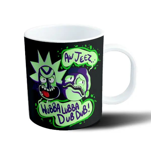 Taza de Plástico Rick and Morty Wubba Lubba Dub Dub