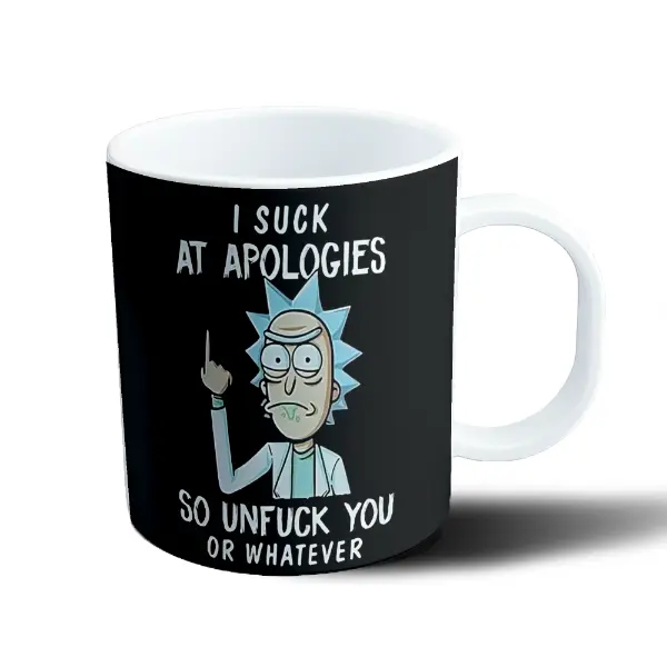 Taza de Plástico Rick and Morty Rick Sanchez I Suck at Apologies