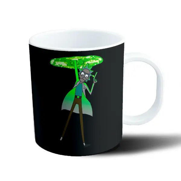 Taza de Plástico Rick and Morty Rick con Portal Verde
