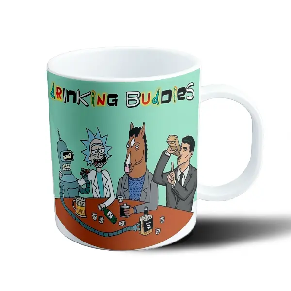 Taza de Plástico Rick and Morty Drinking Buddies con Bender y BoJack