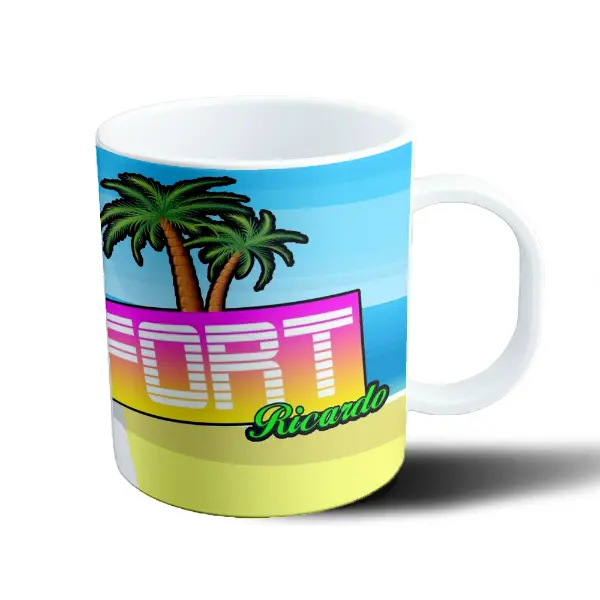 Taza de Plástico Ricky Fort Caricatura Lentes Sonriente