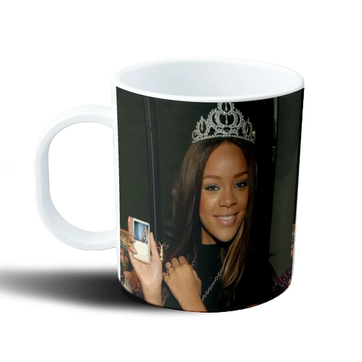 Taza de Plástico Rihanna Corona y iPod - vista 2