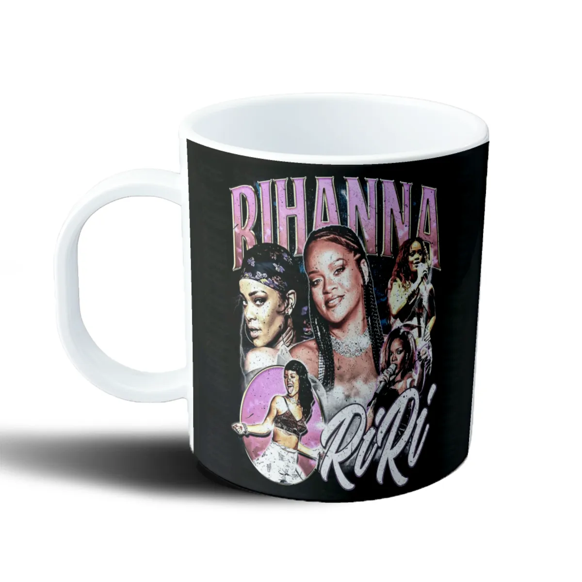 Taza de Plástico Rihanna Riri Collage Vintage - vista 2