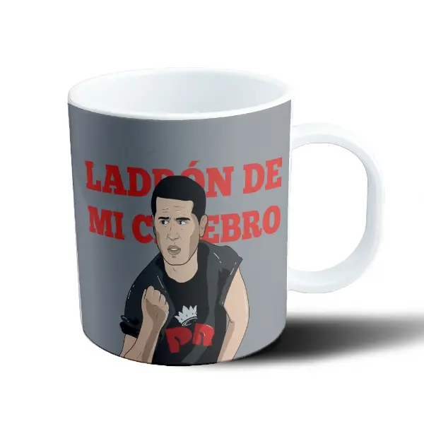 Taza de Plástico Riquelme Ladrón de mi Cerebro