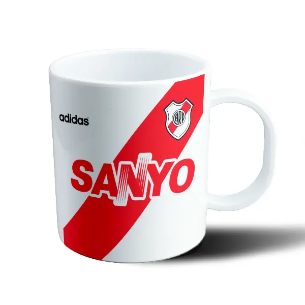 Taza de Plástico River Plate Camiseta Retro Sanyo