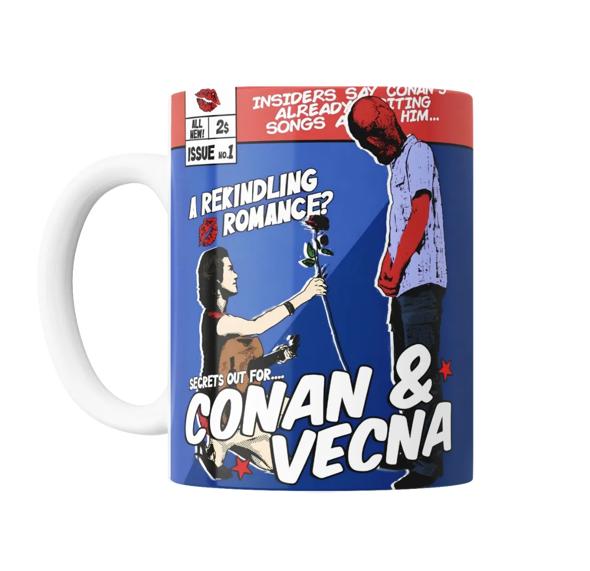 Taza de Cerámica Conan Gray y Vecna Romance Cómic - vista 2