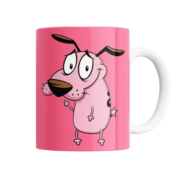 Taza de Cerámica Coraje El Perro Cobarde