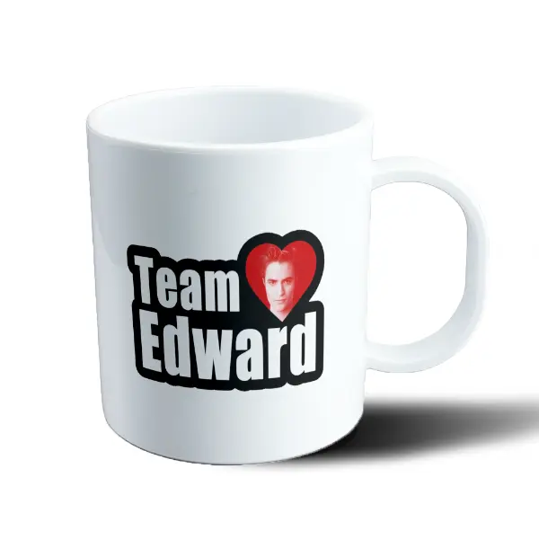 Taza de Plástico Crepúsculo Team Edward Corazón