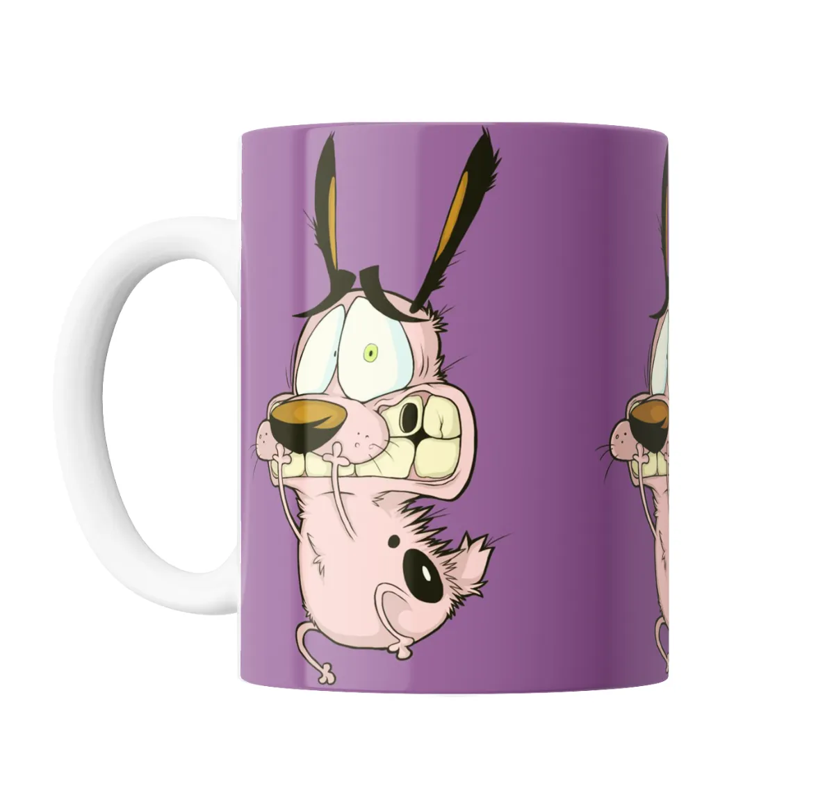 Taza de Cerámica Coraje El Perro Cobarde Asustado - vista 2